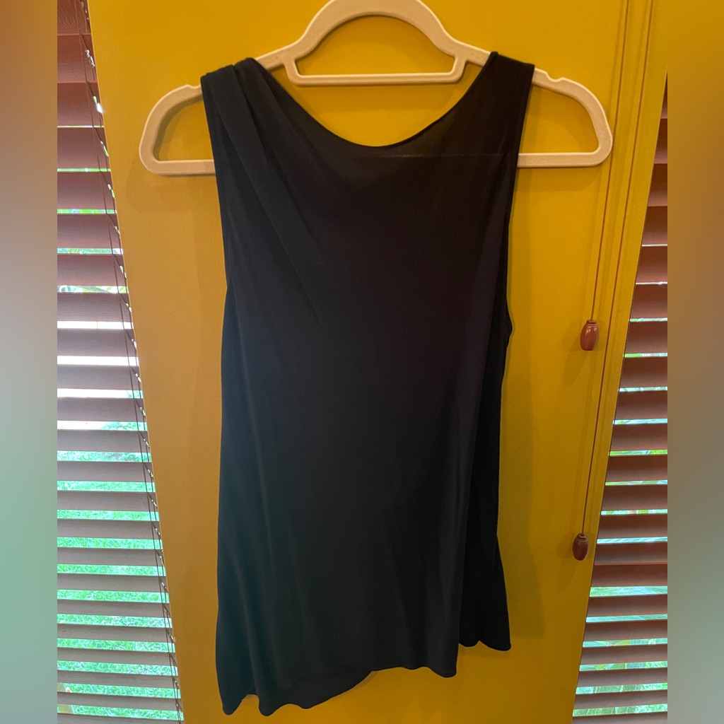 Haute Hippie Cowl Back Top In Black